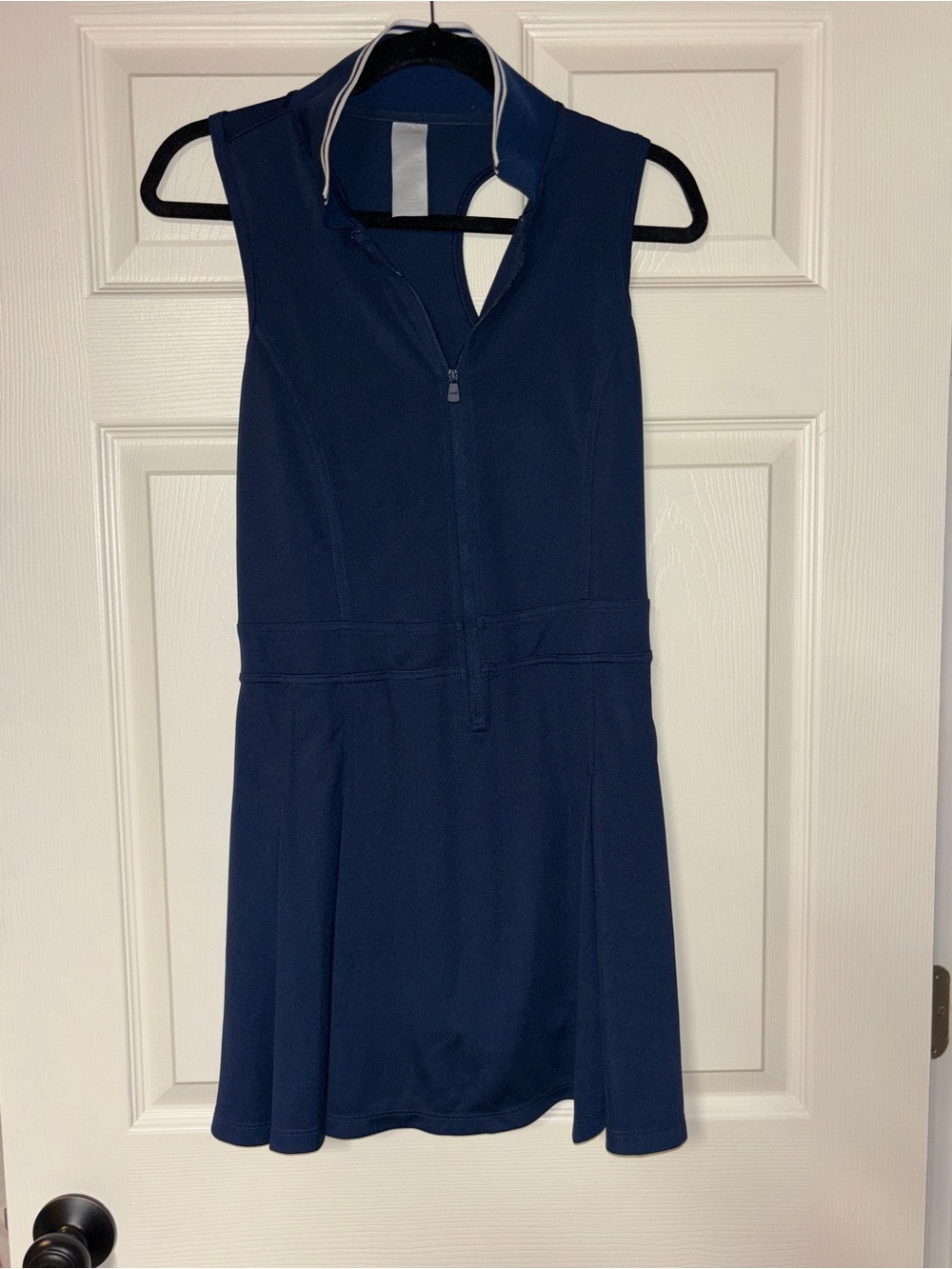Avia Navy Sleeveless Zip-Front Mini Dress